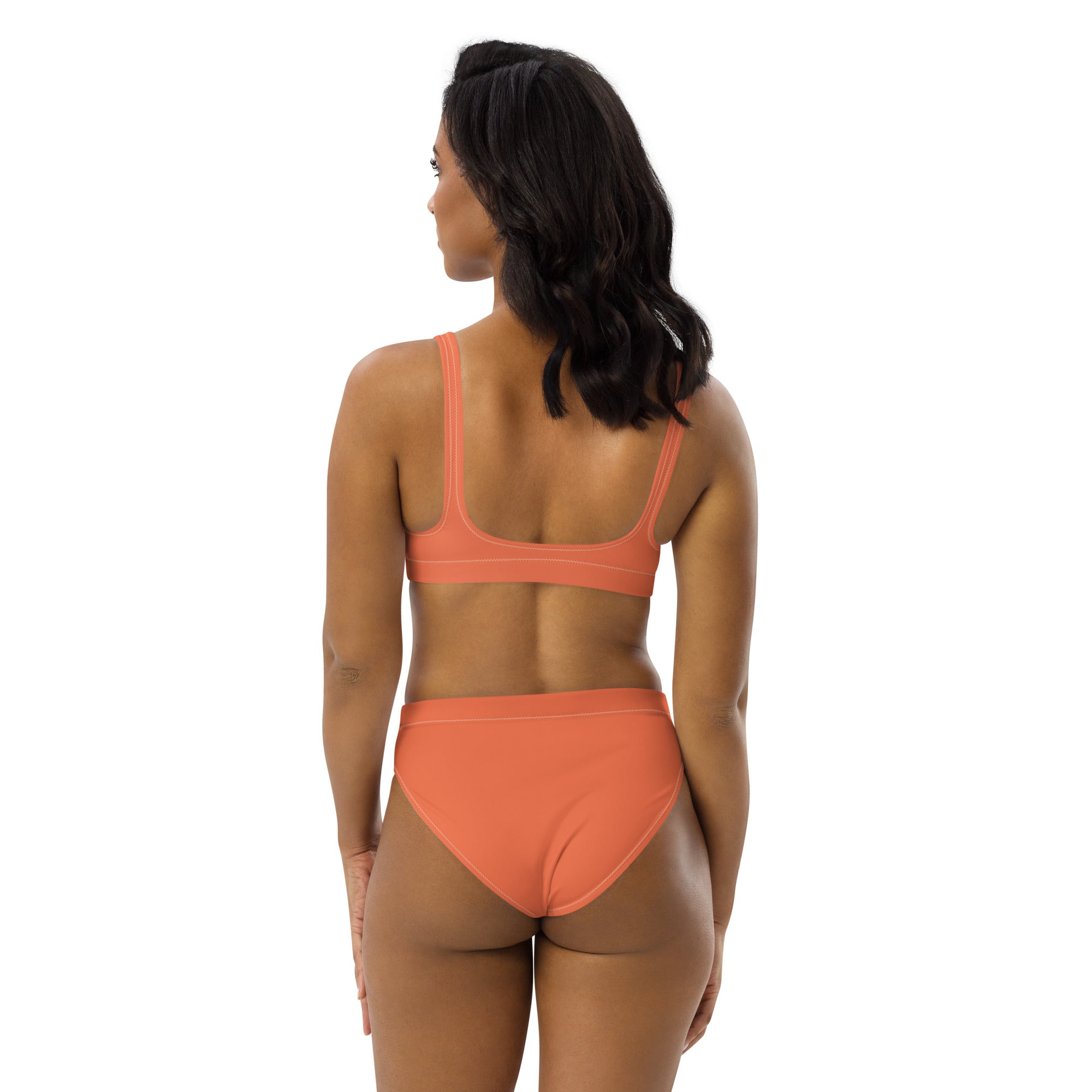 Summer Orange High Waisted Bikini